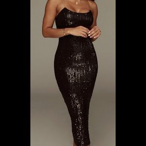 JLUXLABEL Black Sequence Dress